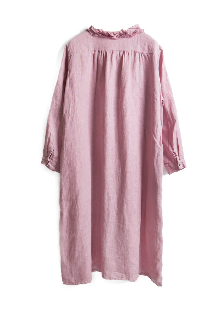 Pink Stringy Selvedge Linen Cardigan