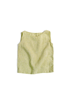 Green Girls Linen Tank Top