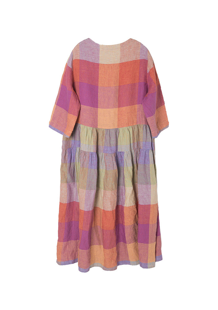 Colored Womens Plaid Linen Dress – Colorlinen